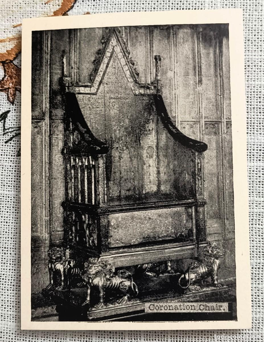 Coleccionismo cromos antiguos: FOTO CROMO | ABAD&Iacute;A DE WESTMINSTER - SILLA DE LA CORONACI&Oacute;N