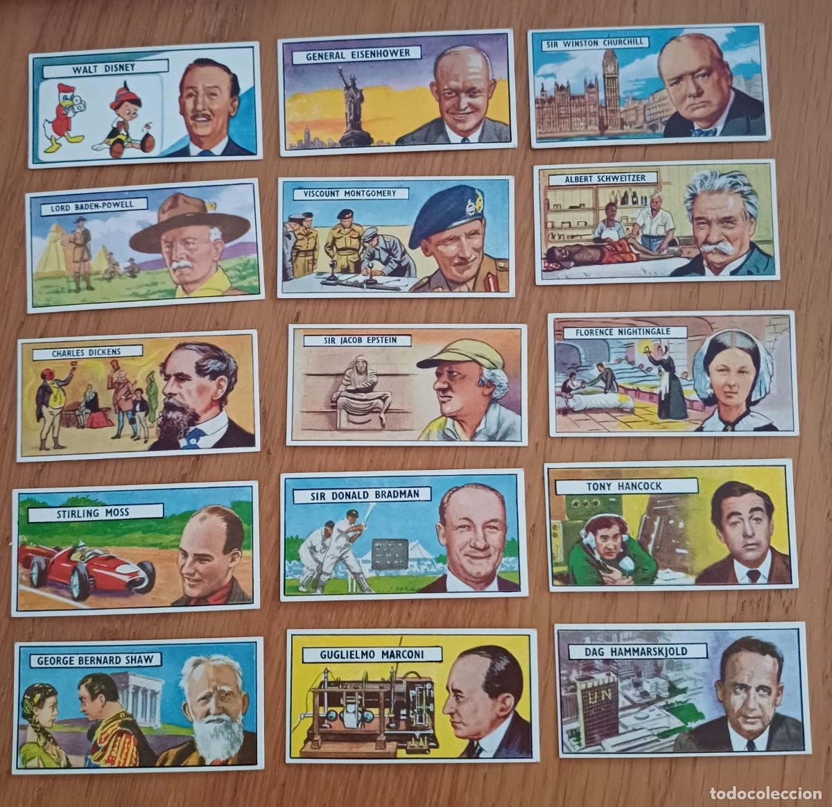Coleccionismo cromos antiguos: 31 cromo de 48, famous people, Lyons Maid, ingleses