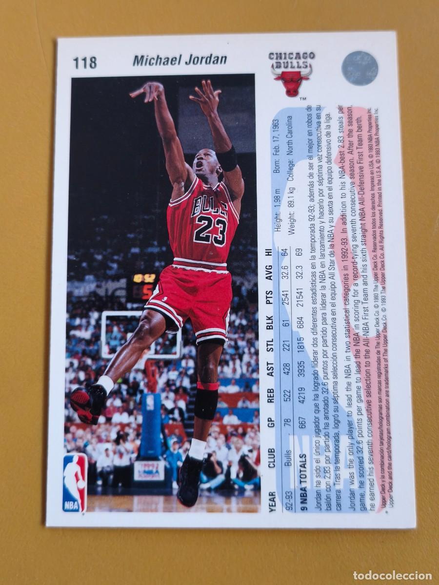 Coleccionismo cromos antiguos: michael jordan, upper deck chicago bulls - Foto 2