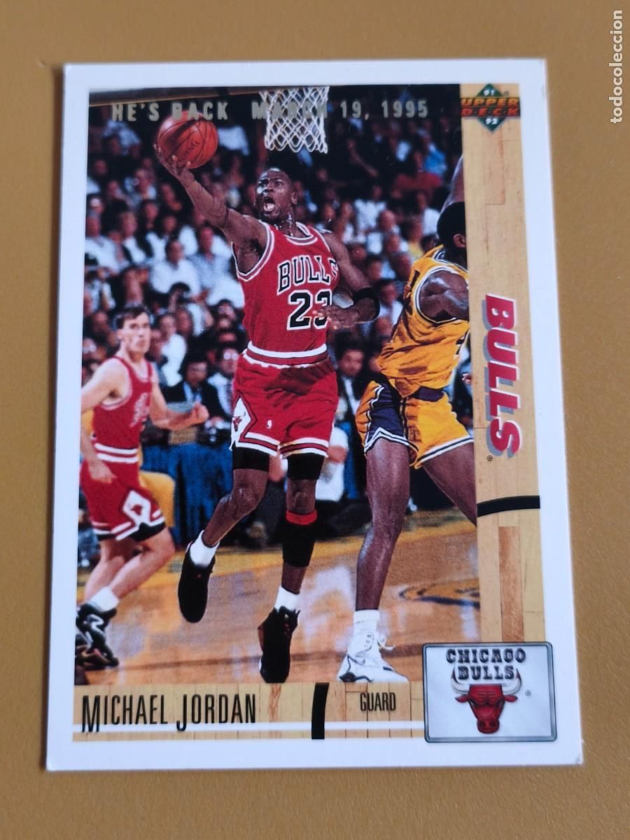 Coleccionismo cromos antiguos: michael jordan, upper deck. he's back mach 1995