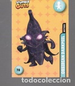 Coleccionismo cromos antiguos: CROMO DE STUMBLE GUYS DEL A&Ntilde;O 2024 OBSIDIAN DARKPEEL MYTHIC PANINI N&ordm;78