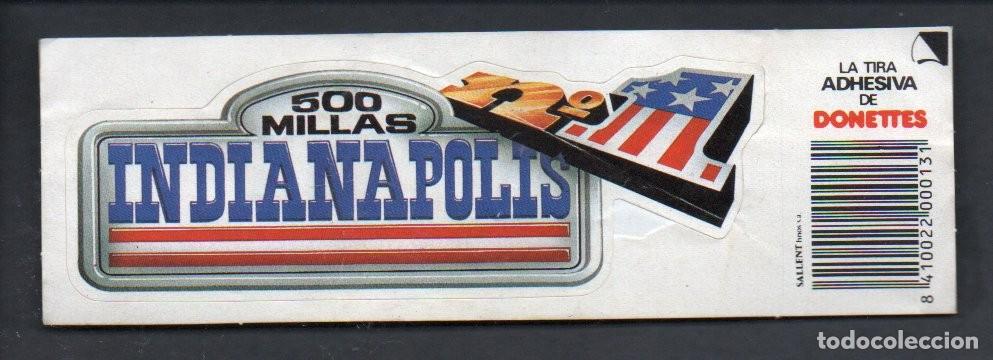 Coleccionismo cromos antiguos: ANTIGUO CROMO, LA TIRA ADHESIVA DE DONETTES - 500 MILLAS INDIANAPOLIS. SIN PEGAR.