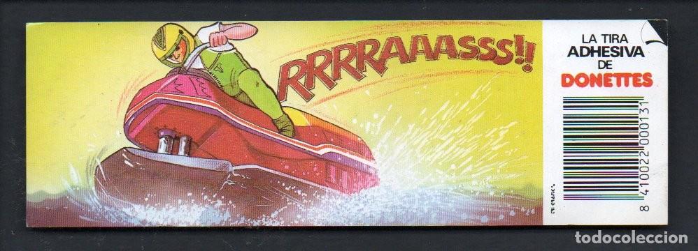 Coleccionismo cromos antiguos: ANTIGUO CROMO, LA TIRA ADHESIVA DE DONETTES - MOTO ACUATICA ??. SIN PEGAR.