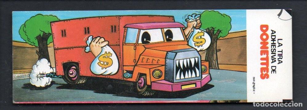 Coleccionismo cromos antiguos: ANTIGUO CROMO, LA TIRA ADHESIVA DE DONETTES - CAMION BLINDADO. SIN PEGAR.