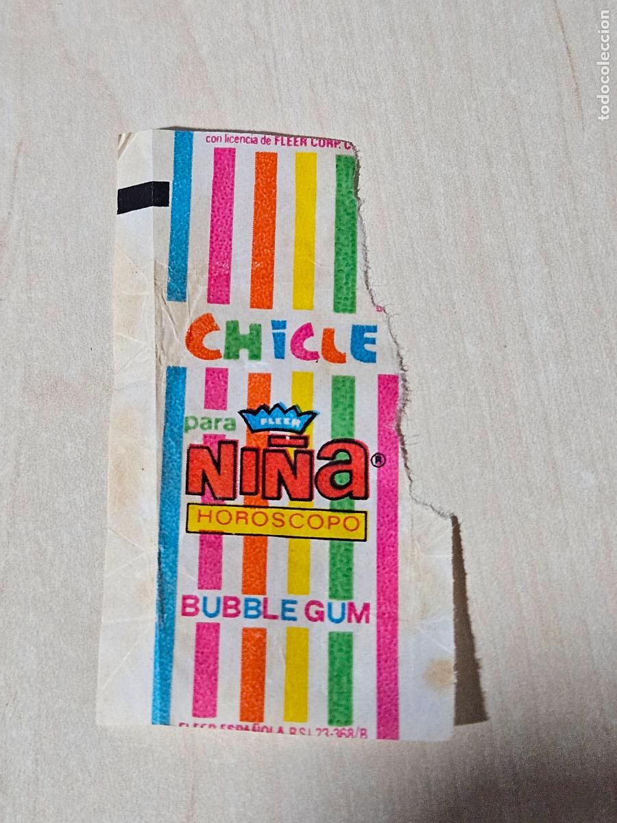 Coleccionismo cromos antiguos: Envoltorio chicle Ni&ntilde;a hor&oacute;scopo
