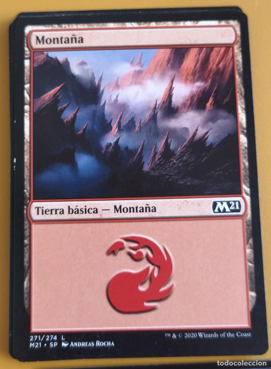 Coleccionismo cromos antiguos: magic the gathering, monta&ntilde;a tierra basica