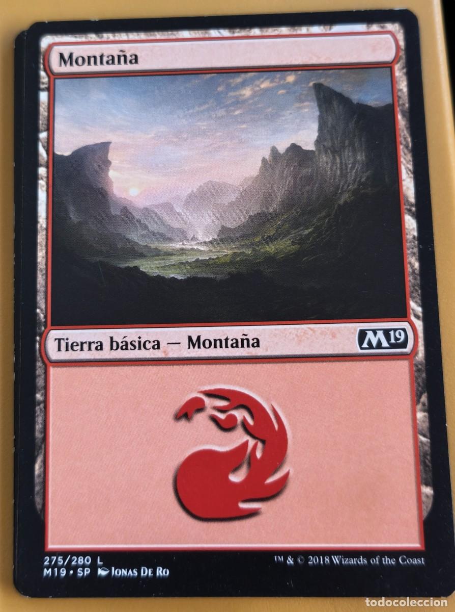 Coleccionismo cromos antiguos: magic the gathering, monta&ntilde;a tierra basica