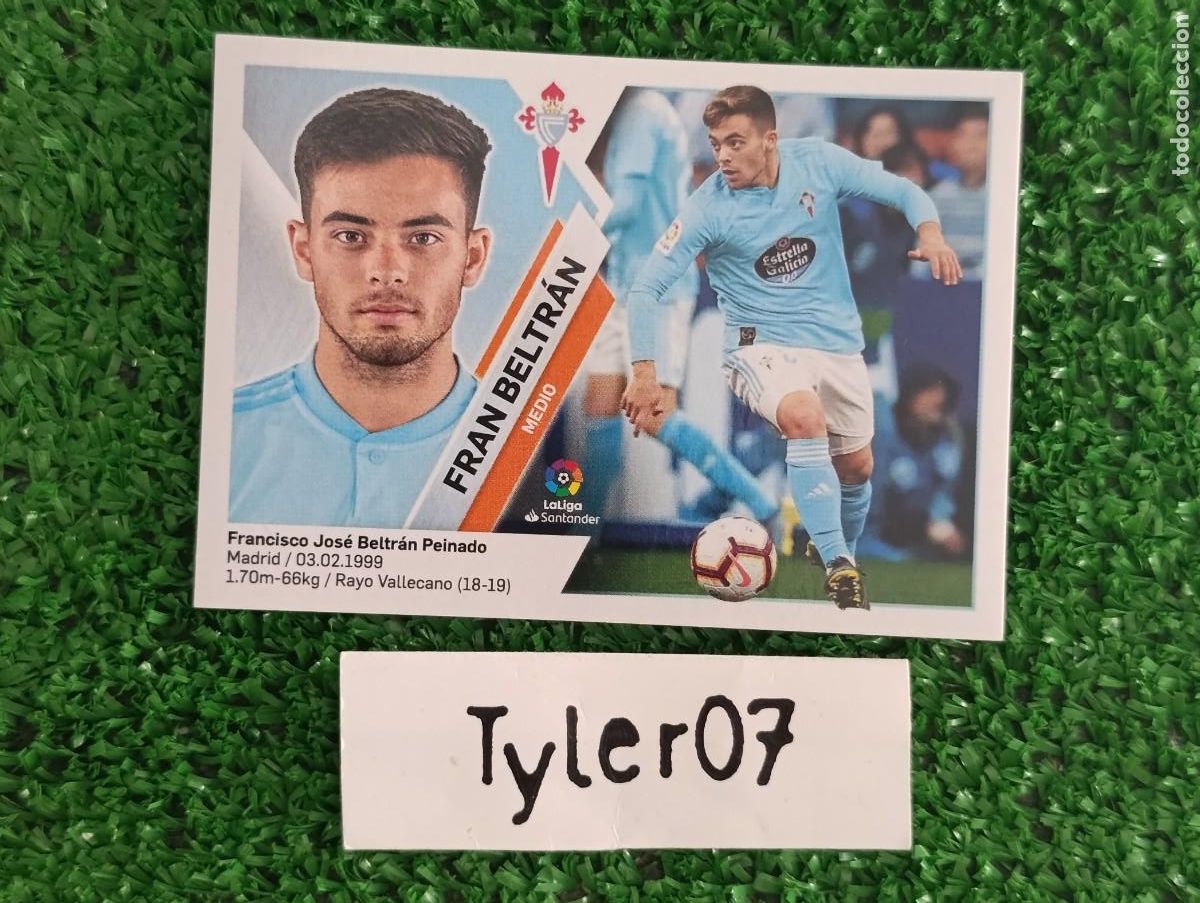 Coleccionismo cromos antiguos: FRAN BELTRAN CELTA 10A LIGA ESTE 2019 2020 19 20