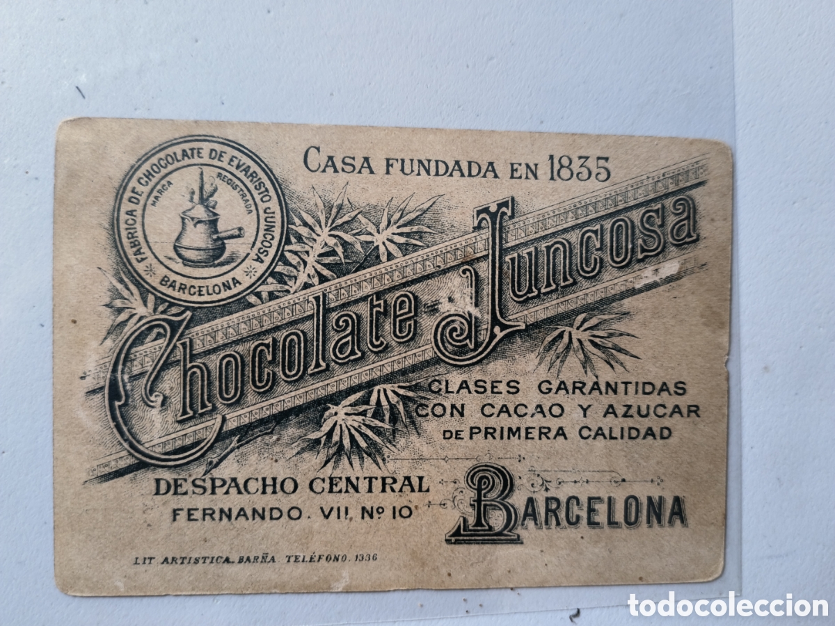 Coleccionismo cromos antiguos: Cuba espa&ntilde;ola,tarjeta chocolate Juncosa ,relativa a la guerra .