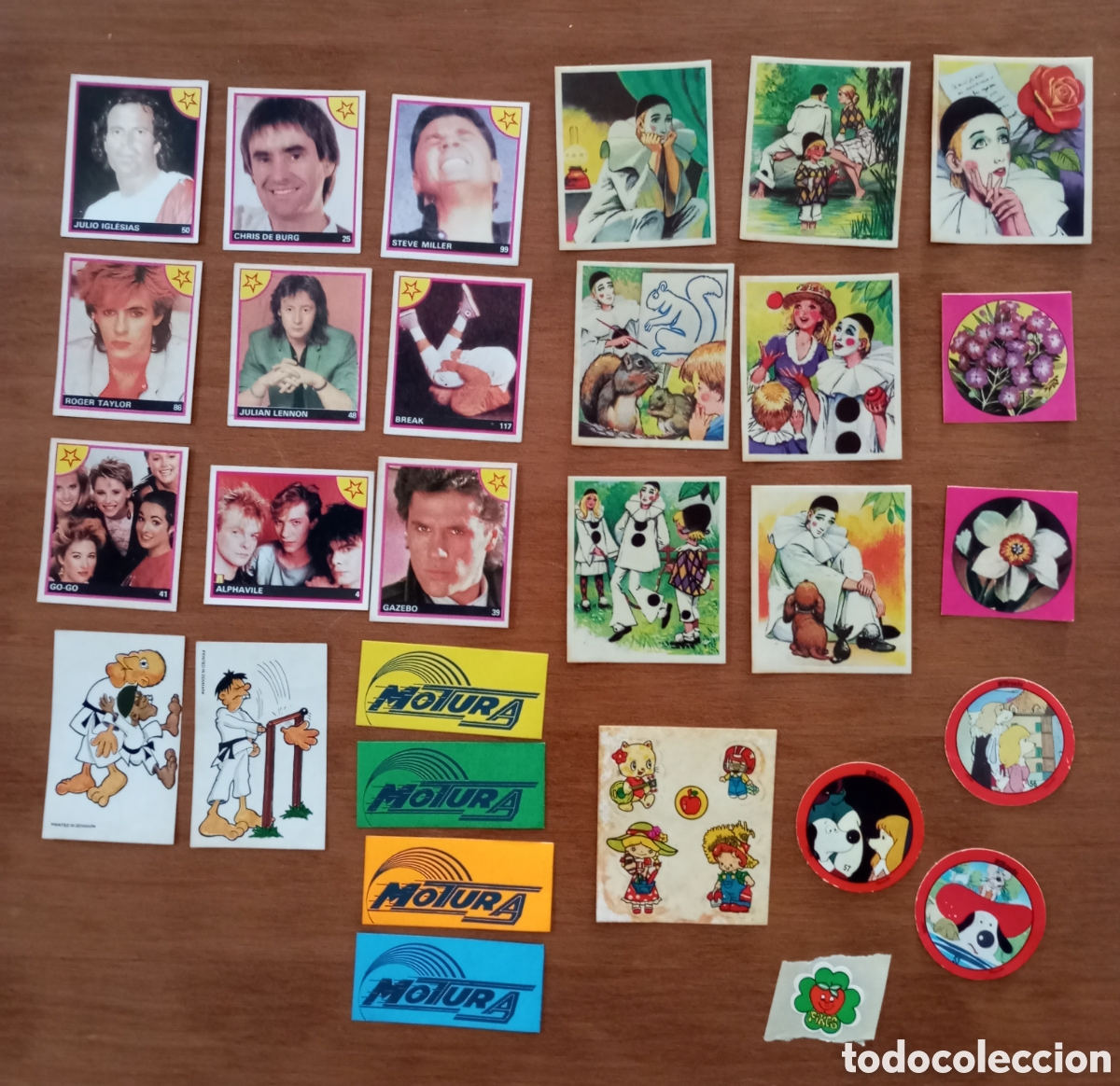 Coleccionismo cromos antiguos: Lote Cromos A&ntilde;os 80 Musica, Dartacan, Motos ....