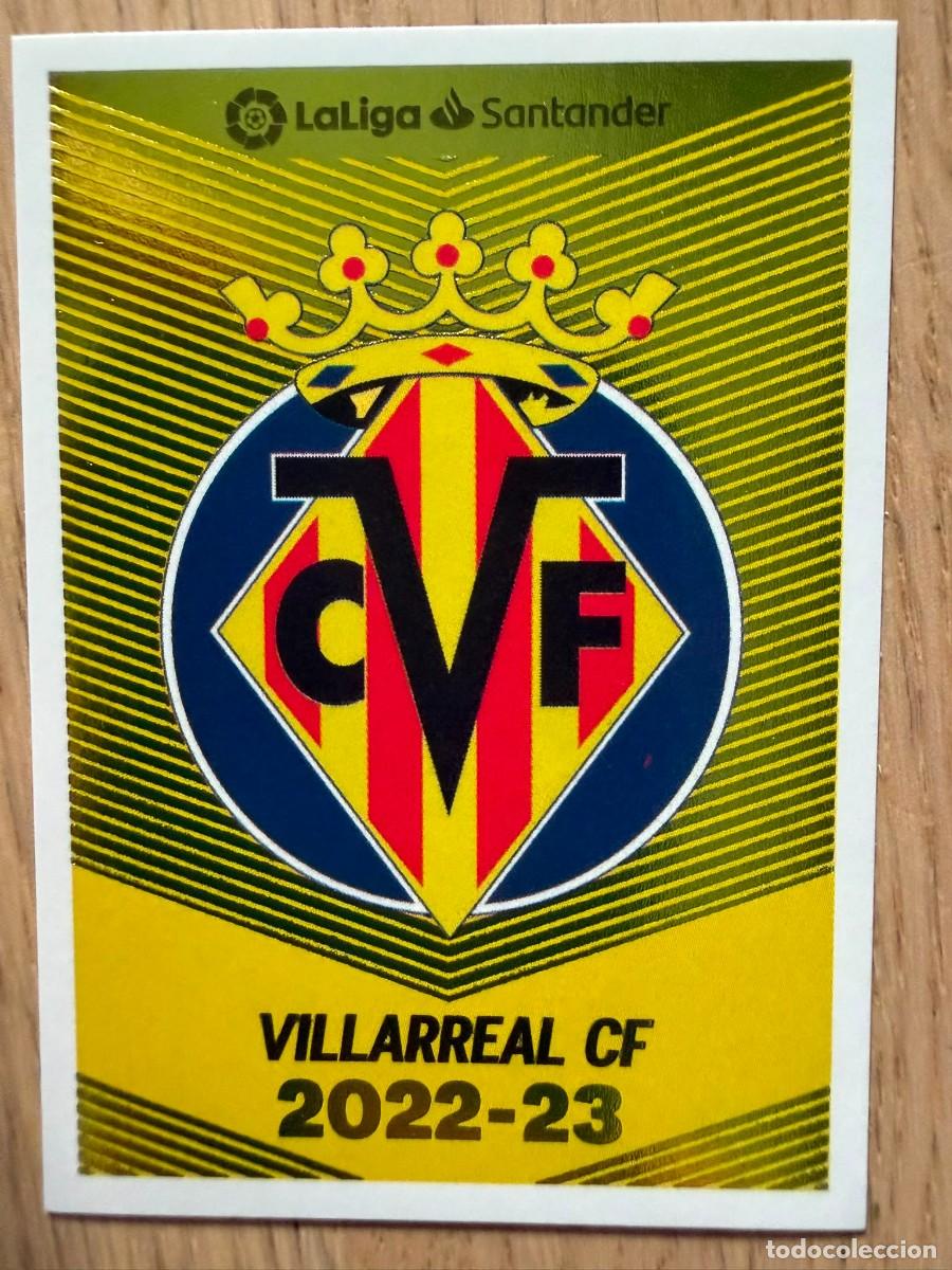 Coleccionismo cromos antiguos: 1 ESCUDO VILLARREAL 22 23 2022 2023 LIGA SANTANDER COLECCIONES ESTE SIN PEGAR STICKER