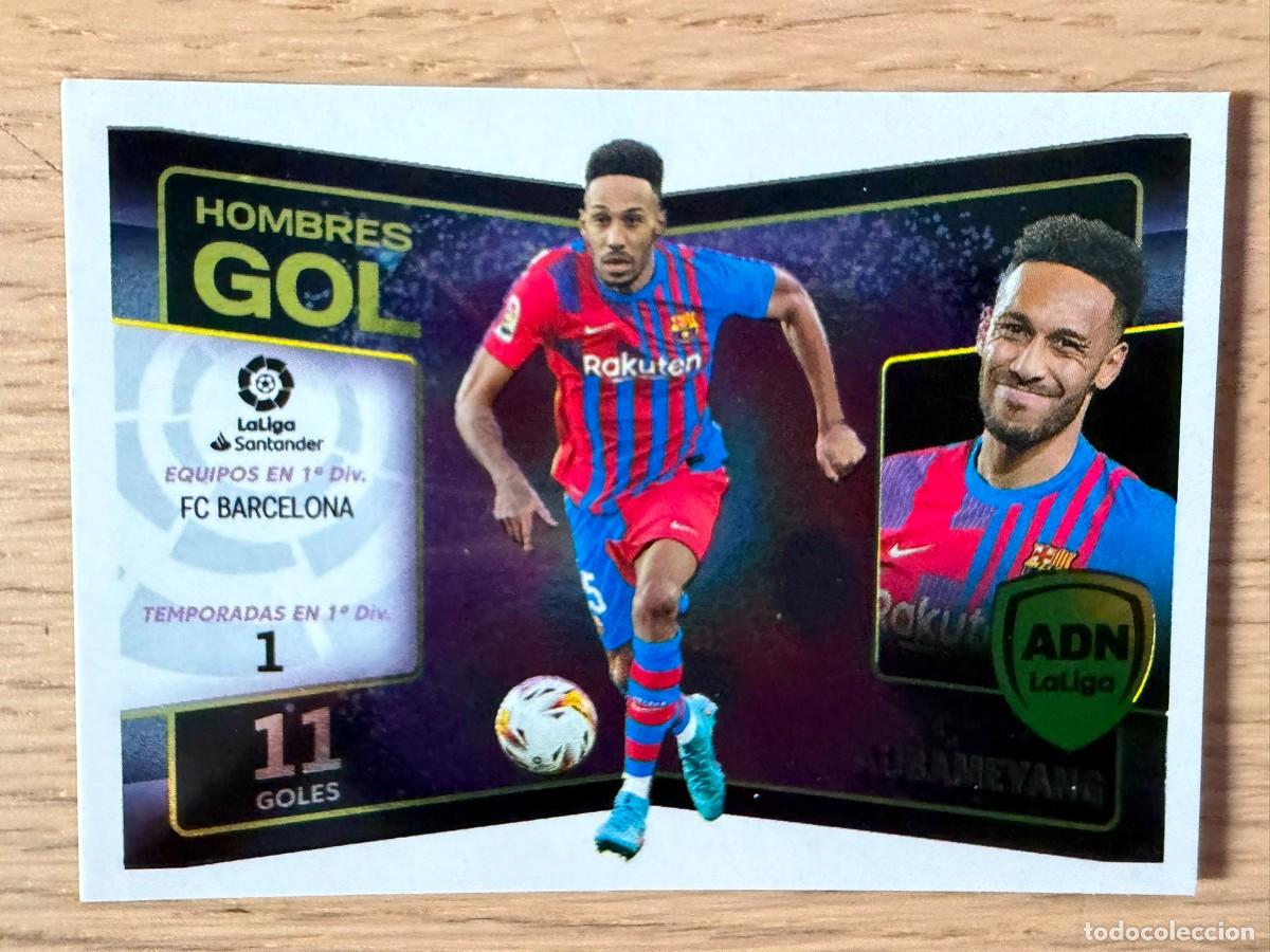 Coleccionismo cromos antiguos: 2 AUBAMEYANG HOMBRE GOL BARCELONA 22 23 2022 2023 LIGA SANTANDER COLECCIONES ESTE SIN PEGAR STICKER