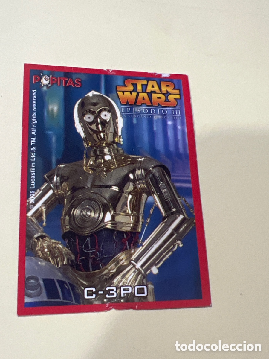 Coleccionismo cromos antiguos: C7489. Cromo Star Wars Episodio III - Popitas - C-3PO