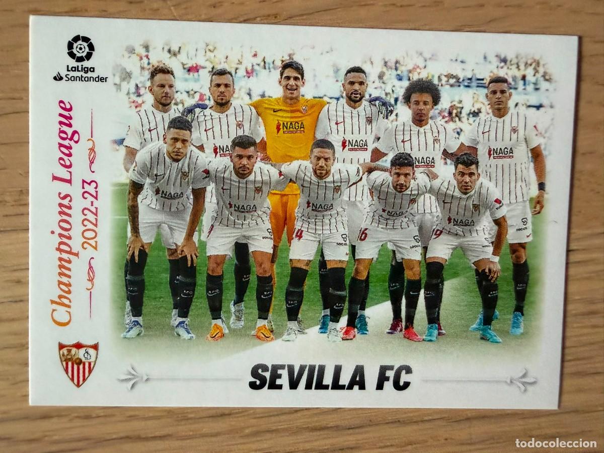 Coleccionismo cromos antiguos: 4 PLANTILLA SEVILLA CUADRO HONOR 22 23 2022 2023 LIGA SANTANDER COLECCIONES ESTE SIN PEGAR STICKER