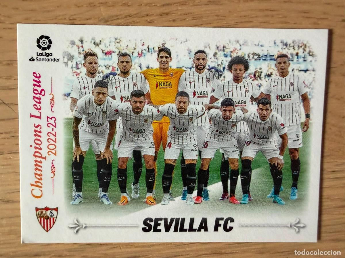 Coleccionismo cromos antiguos: 4 PLANTILLA SEVILLA CUADRO HONOR 22 23 2022 2023 LIGA SANTANDER COLECCIONES ESTE SIN PEGAR STICKER