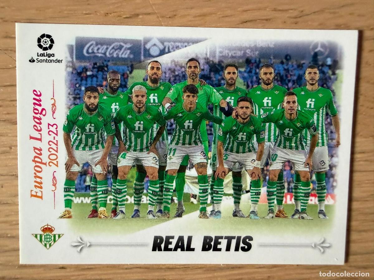Coleccionismo cromos antiguos: 5 PLANTILLA BETIS CUADRO HONOR 22 23 2022 2023 LIGA SANTANDER COLECCIONES ESTE SIN PEGAR STICKER