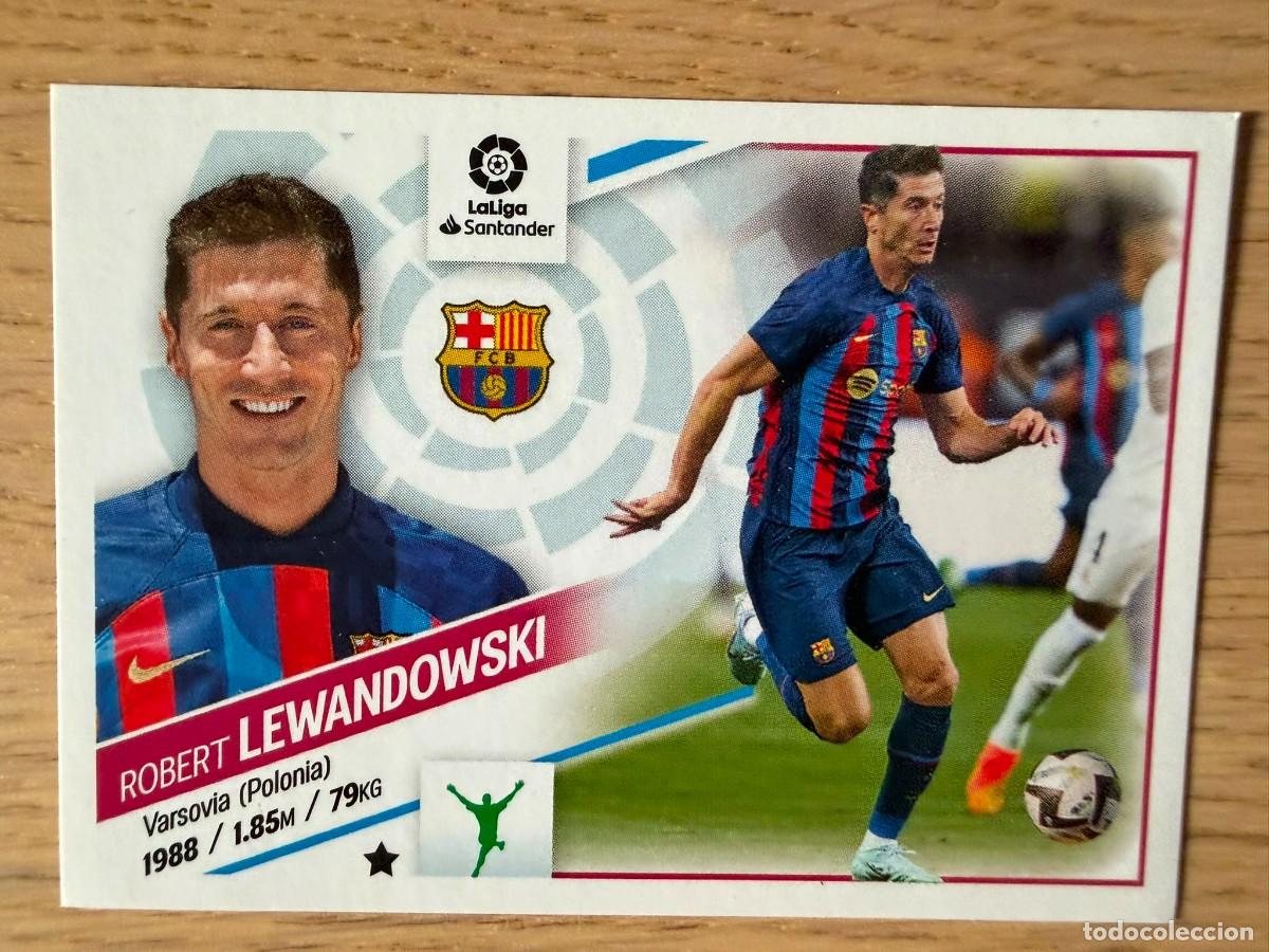 Coleccionismo cromos antiguos: LEWANDOWSKI FICHAJE 26 BARCELONA 22 23 2022 2023 LIGA SANTANDER COLECCIONES ESTE SIN PEGAR STICKER