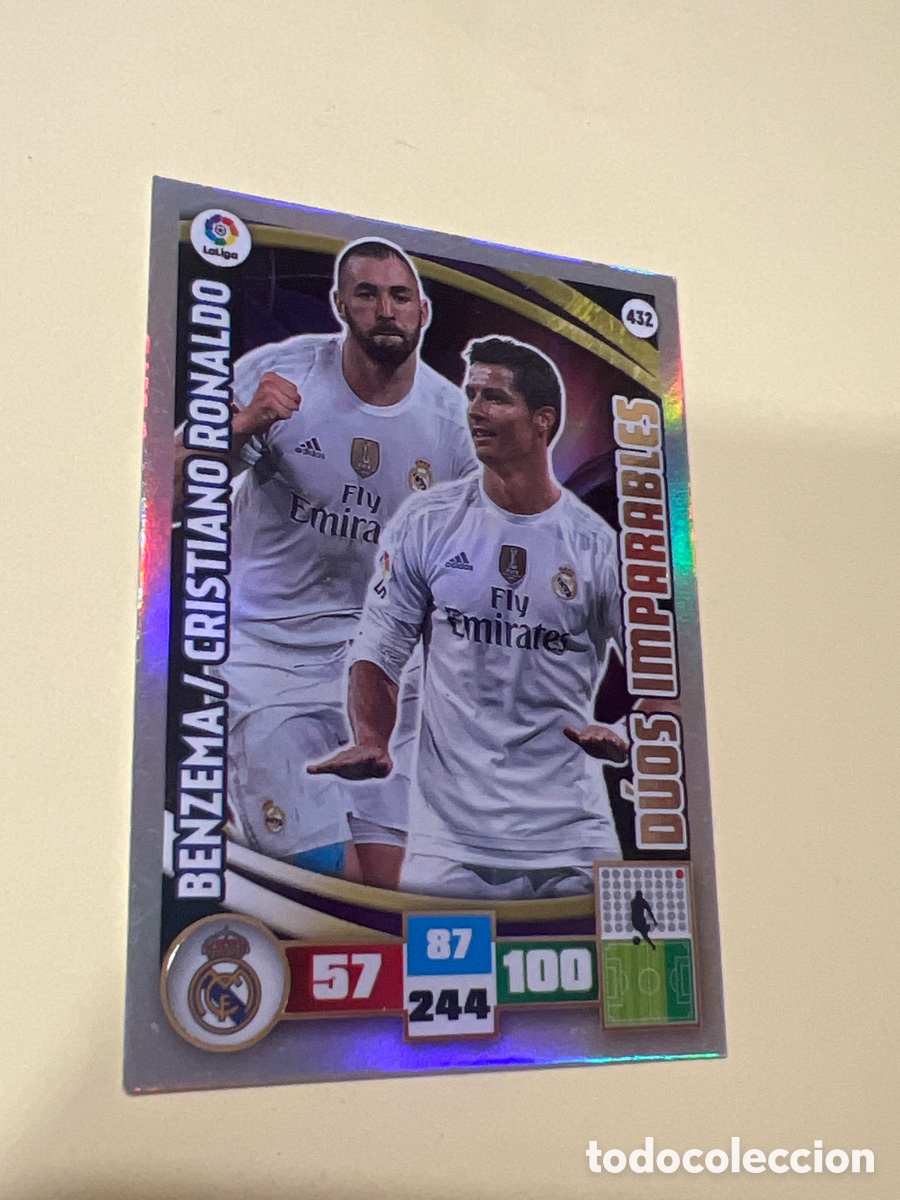 Coleccionismo cromos antiguos: C7494. Benzema Ronaldo - N&ordm; 432 - Duos Imparables - Adrenalyn XL 2015 - 2016 15 16 -