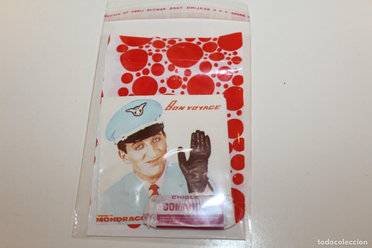 Coleccionismo cromos antiguos: CHICLE COMANDO FRESA Y CROMO DISCO GUM ORQUESTA MONDRAGON BON VOYAGE