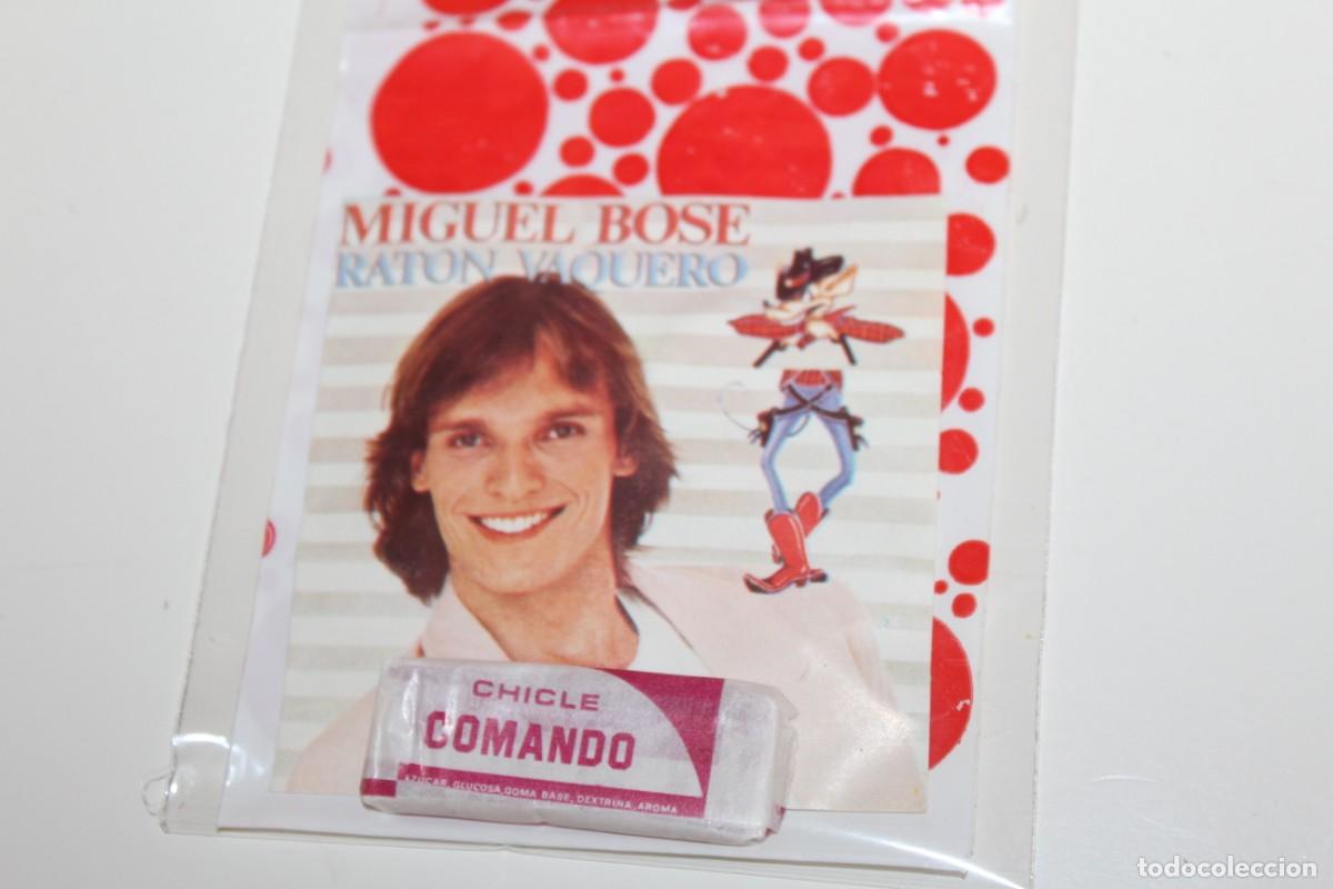 Coleccionismo cromos antiguos: CHICLE COMANDO FRESA Y CROMO DISCO GUM - MIGUEL BOSE - RATON VAQUERO