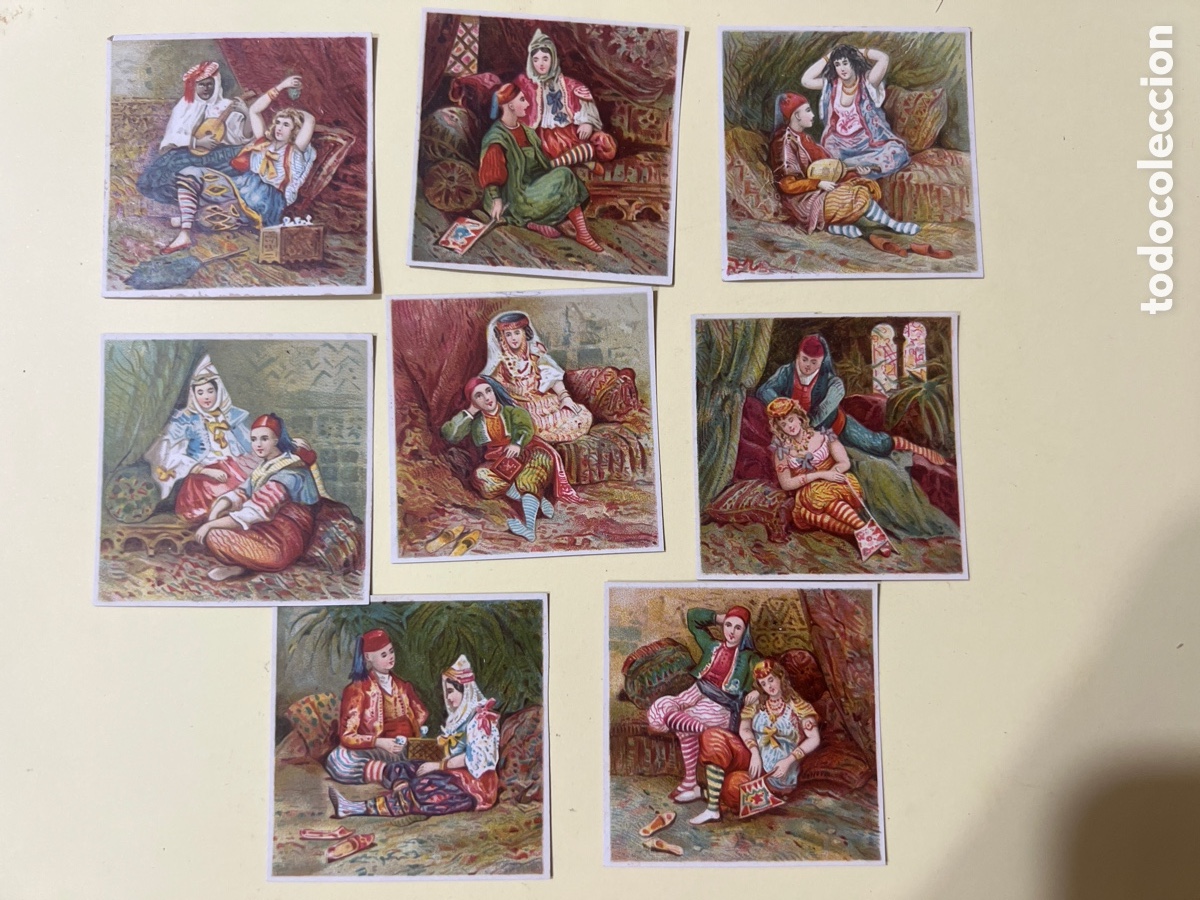 Coleccionismo cromos antiguos: C7512. Serie Completa de 8 cromos de Litograf&iacute;a Alemana, Principios del Siglo XIX - A&ntilde;os 20