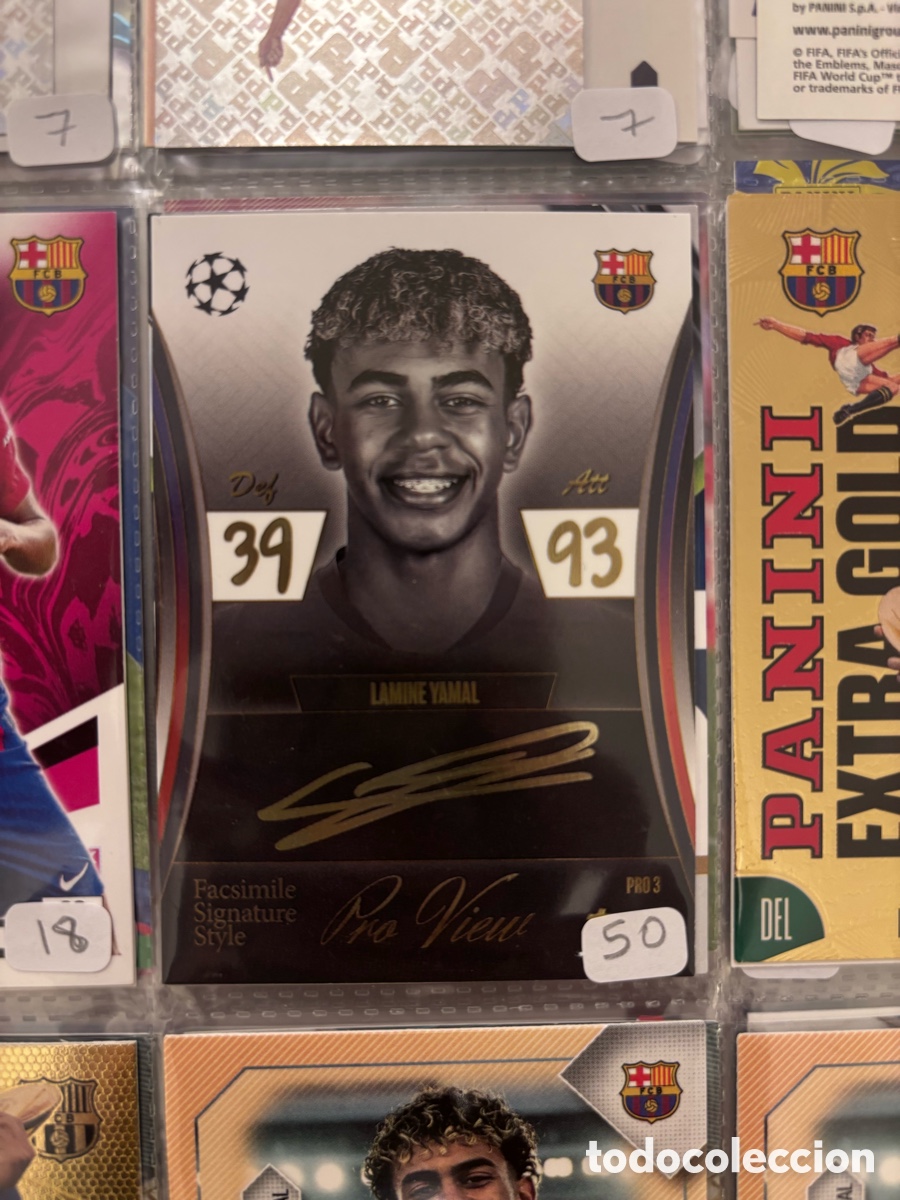 Coleccionismo cromos antiguos: LAMINE YAMAL FIRMA FC BARCELONA Topps Match Attax Extra 2025-26