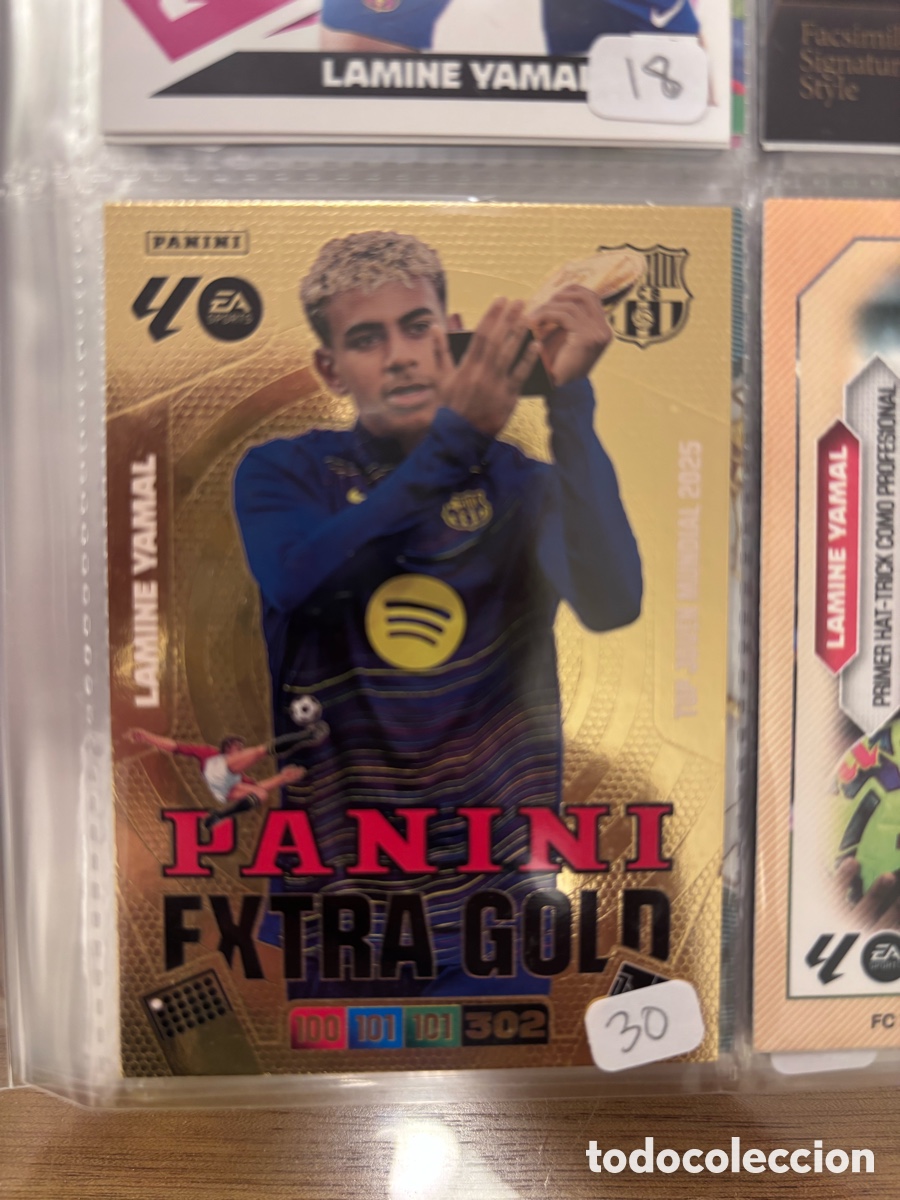 Coleccionismo cromos antiguos: PANINI EXTRA GOLD LAMINE YAMAL FC BARCELONA Panini Adrenalyn XL LaLiga 2025 2026