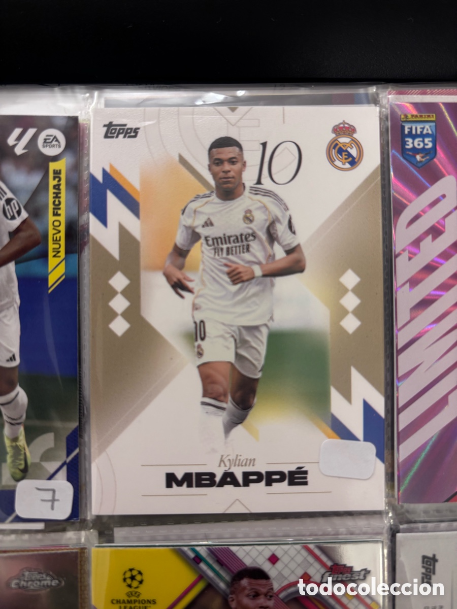 Coleccionismo cromos antiguos: MBAPPE REAL MADRID CARTA TOPPS LOS BLANCOS