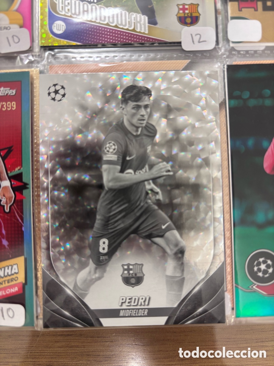 Coleccionismo cromos antiguos: Carta numerada PEDRI FC BARCELONA 102/150 Topps