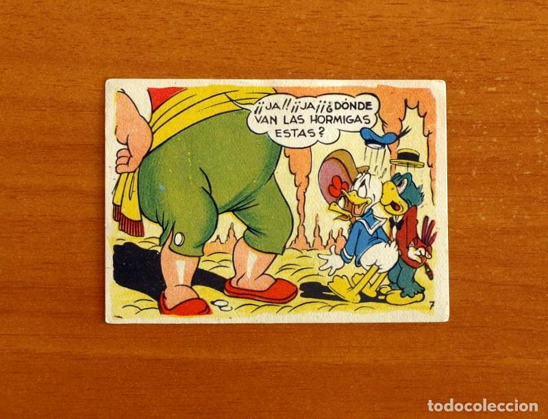Coleccionismo cromos antiguos: &Aacute;lbum Walt Disney -Los Tres Caballeros y Stromboli -N&ordm; 7 -Chocolates Lloveras A&ntilde;o 1948 -Nunca Pegado