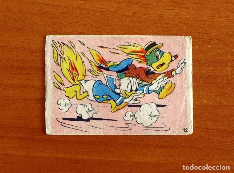 Coleccionismo cromos antiguos: &Aacute;lbum Walt Disney -Los Tres Caballeros y Stromboli -N&ordm; 12 -Chocolates Lloveras A&ntilde;o 1948-Nunca pegado
