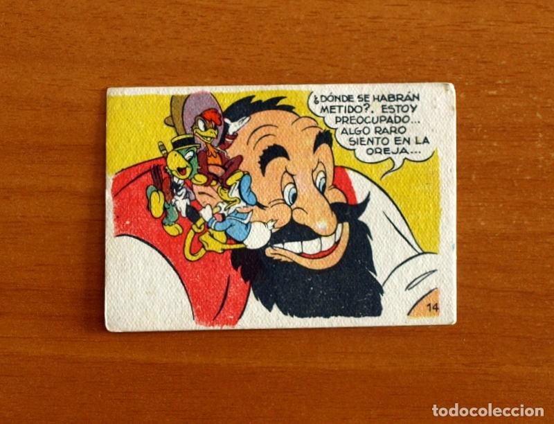 Coleccionismo cromos antiguos: &Aacute;lbum Walt Disney -Los Tres Caballeros y Stromboli -N&ordm; 14 -Chocolates Lloveras A&ntilde;o 1948-Nunca pegado