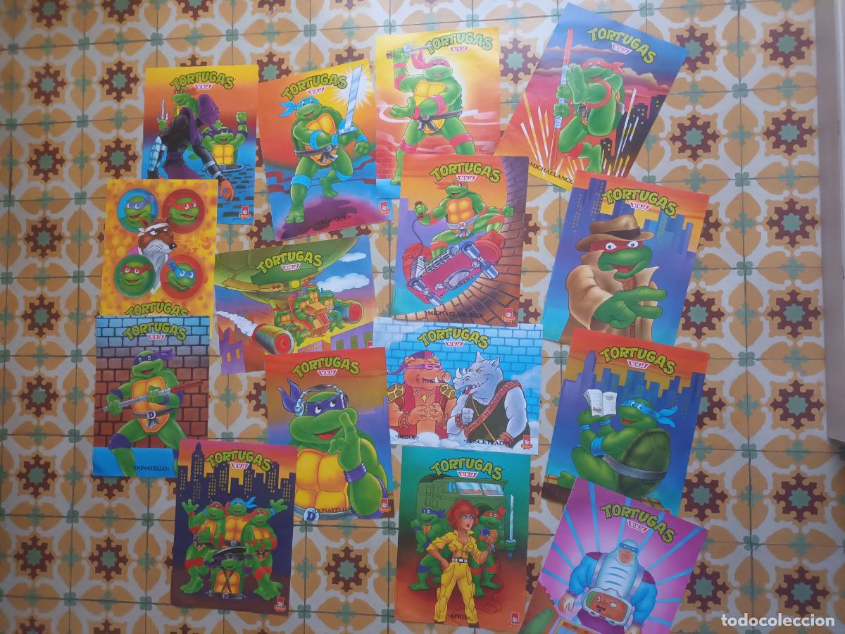 Coleccionismo cromos antiguos: LOTE POSTER TORTUGAS NINJA. MATUTANO 1990