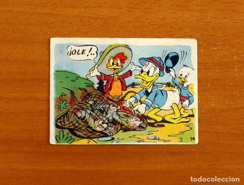 Coleccionismo cromos antiguos: &Aacute;lbum Walt Disney - El Pato Donald va de Caza - N&ordm; 14 - Chocolates Lloveras A&ntilde;o 1948 - Nunca Pegado