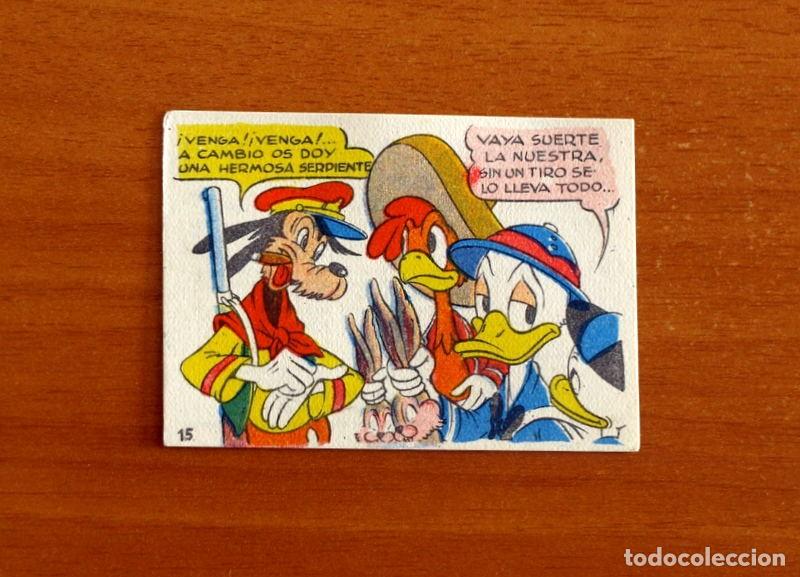 Coleccionismo cromos antiguos: &Aacute;lbum Walt Disney - El Pato Donald va de Caza - N&ordm; 15 - Chocolates Lloveras A&ntilde;o 1948 - Nunca Pegado