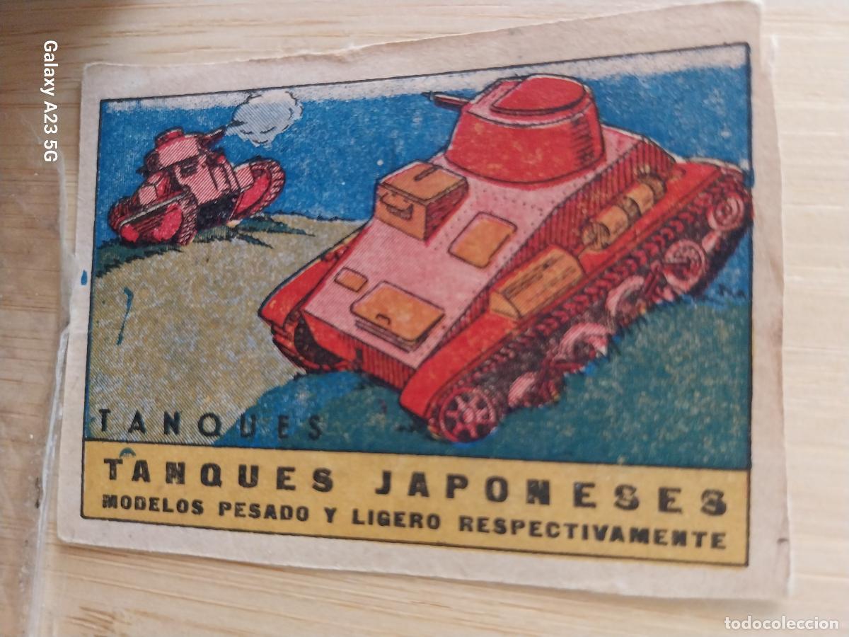 Coleccionismo cromos antiguos: TANQUES JAPONESES CROMO A&Ntilde;OS 50 ILUSTRACION 7X5CMS