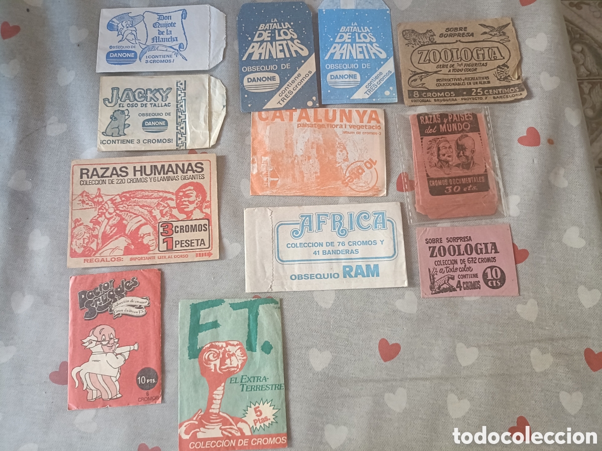Coleccionismo cromos antiguos: Lote de Doce antiguos Sobres de Cromos