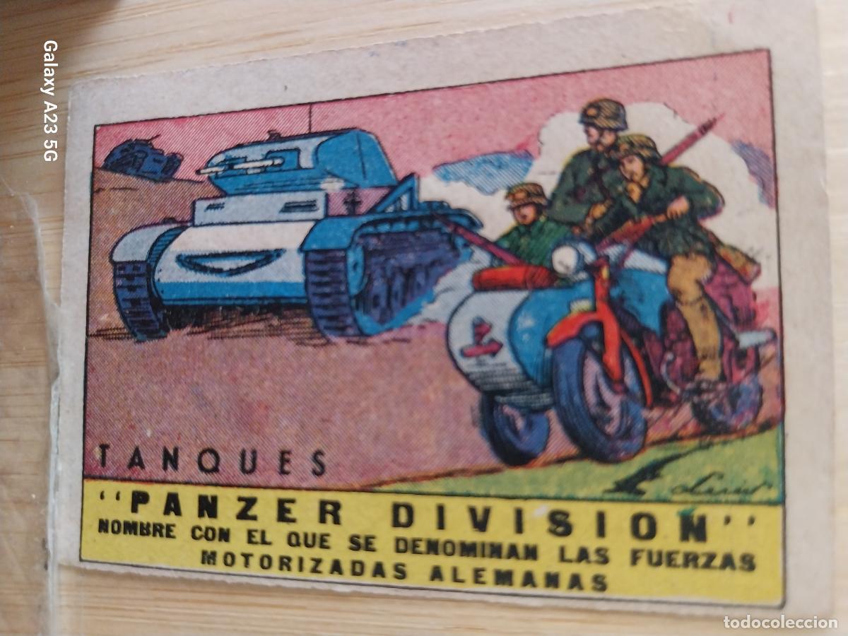 Coleccionismo cromos antiguos: DIVISION PANZER ALEMANIA CROMO A&Ntilde;OS 40 ILUSTRACION 7X5CMS ORIGINAL ANTIGUO