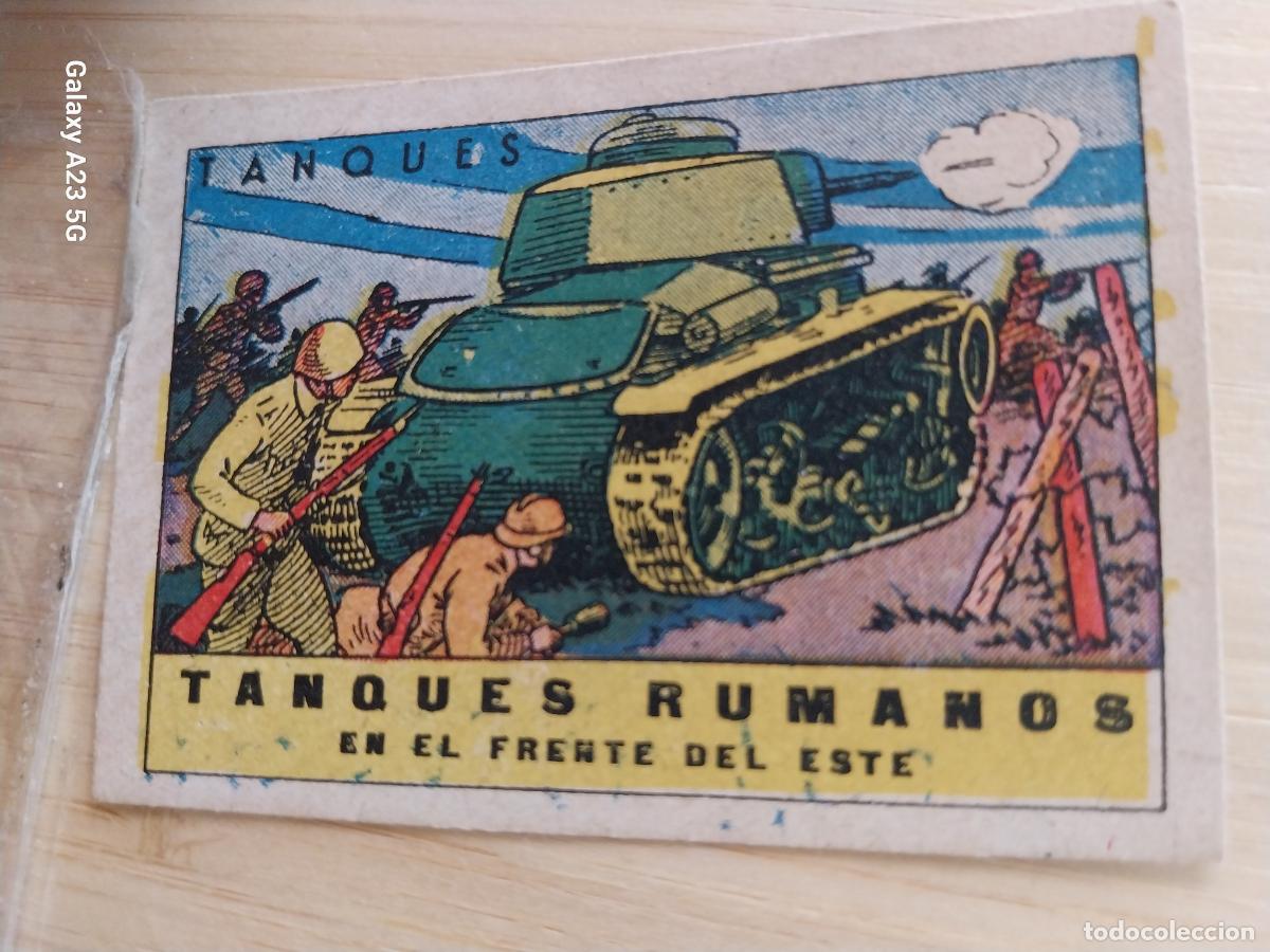 Coleccionismo cromos antiguos: TANQUE RUMANO FRENTE ESTE CROMO A&Ntilde;OS 40 ILUSTRACION 7X5CMS ORIGINAL