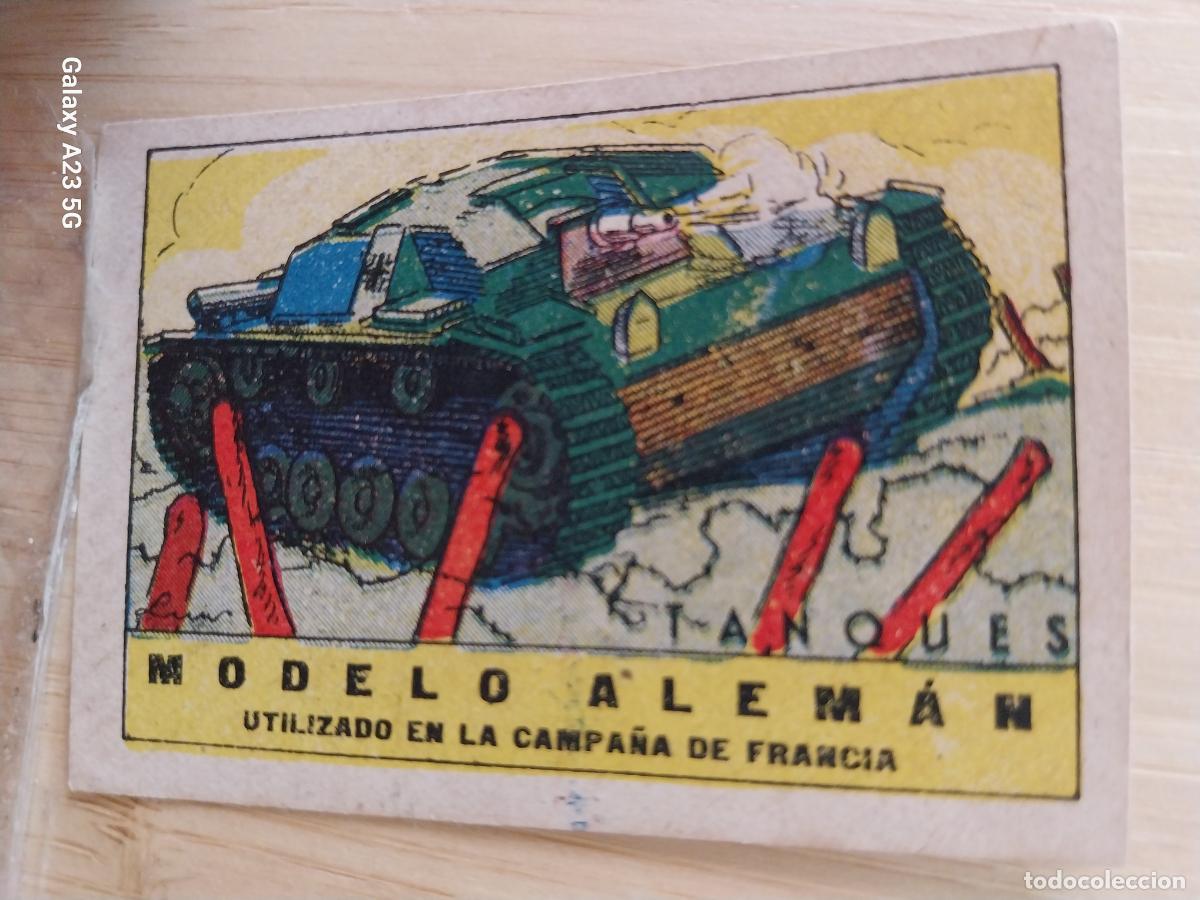 Coleccionismo cromos antiguos: TANQUE ALEMAN CAMPA&Ntilde;A FRANCIA CROMO A&Ntilde;OS 40 ILUSTRACION 7X5CMS ORIGINAL