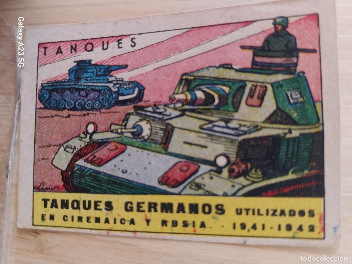 Coleccionismo cromos antiguos: TANQUE ALEMAN CAMPA&Ntilde;A RUSIA CROMO A&Ntilde;OS 40 ILUSTRACION 7X5CMS ORIGINAL