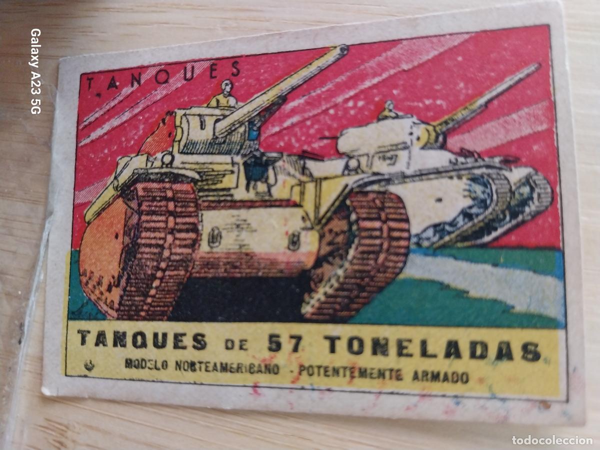 Coleccionismo cromos antiguos: TANQUE USA CROMO A&Ntilde;OS 40 ILUSTRACION 7X5CMS ORIGINAL