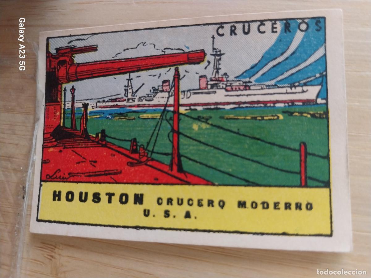 Coleccionismo cromos antiguos: CRUCERO HOUSTON USA CROMO A&Ntilde;OS 40 ILUSTRACION 7X5CMS ORIGINAL