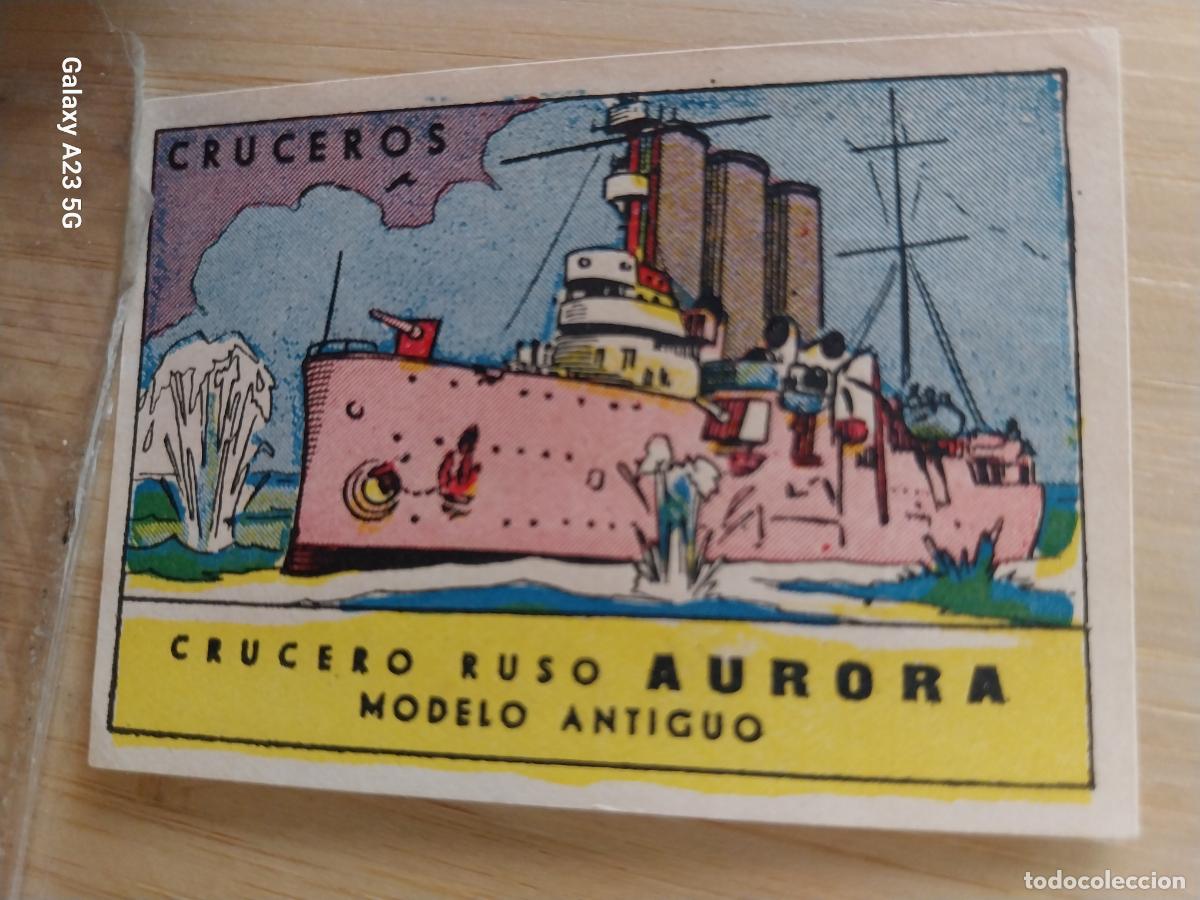 Coleccionismo cromos antiguos: CRUCERO AURORA RUSIA CROMO A&Ntilde;OS 40 ILUSTRACION 7X5CMS ORIGINAL