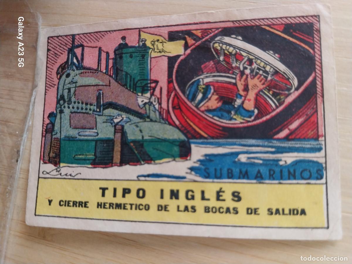 Coleccionismo cromos antiguos: SUBMARINO INGLES CROMO A&Ntilde;OS 40 ILUSTRACION 7X5CMS ORIGINAL