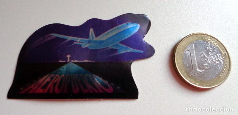 Coleccionismo cromos antiguos: CROMO TROQUELADO ANTIGUO A&Ntilde;OS 80 - AEROPUERTO - PANRICO - PASTELITOS - BRILLANTE. TREBOL