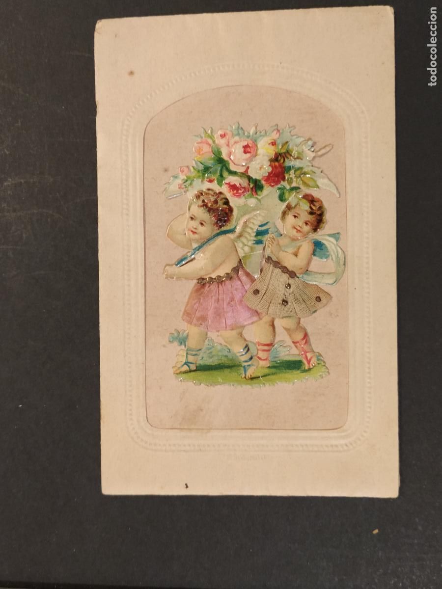 Coleccionismo cromos antiguos: CROMO ANTIGUO TROQUELADO - FELICITACION -VER FOTOS (116.610)