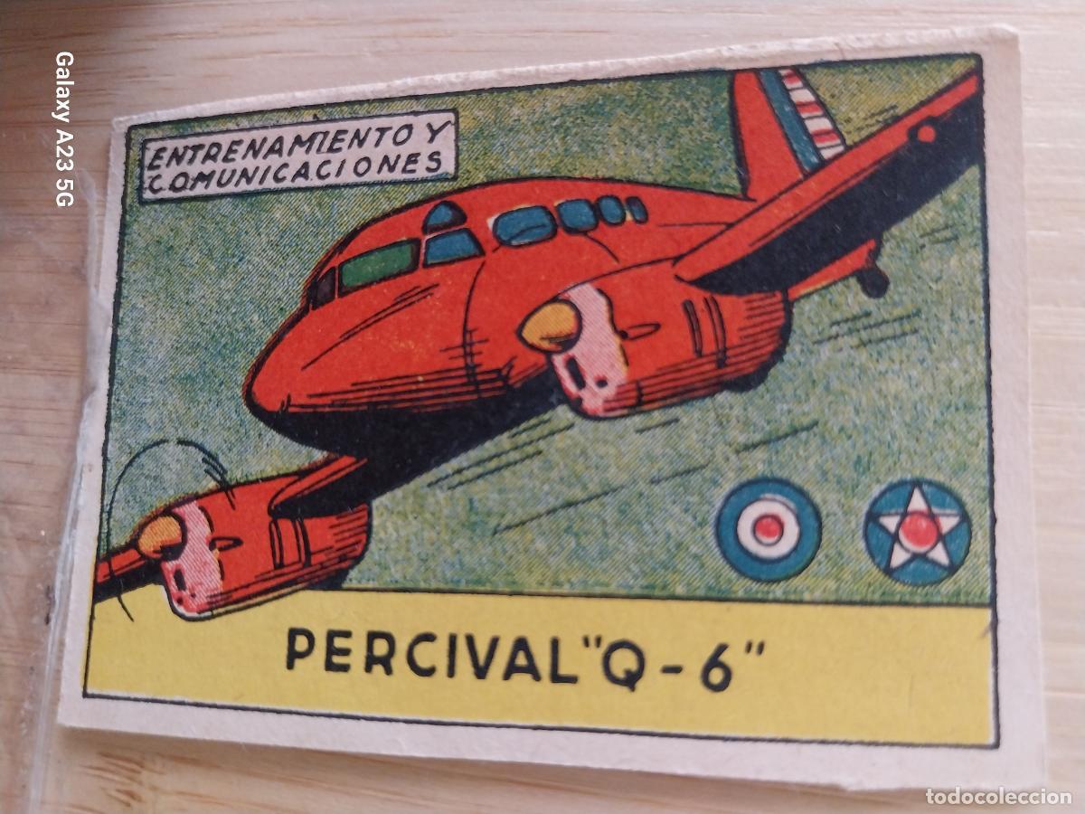 Coleccionismo cromos antiguos: PERCIVAL Q 6 AVION CROMO A&Ntilde;OS 40 SIN PEGAR NUNCA ILUSTRACION LUIS 7X5CMS ORIGINAL