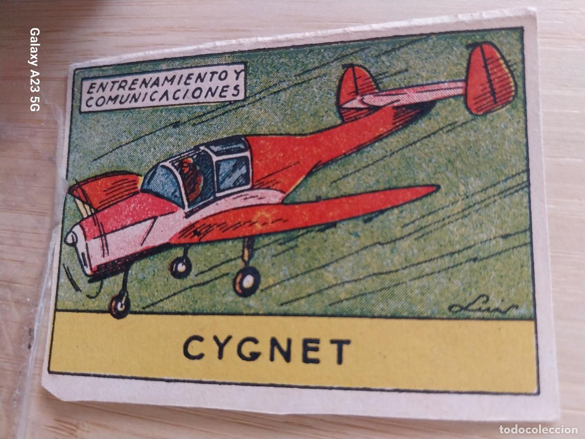 Coleccionismo cromos antiguos: CYGNET CROMO A&Ntilde;OS 40 SIN PEGAR NUNCA ILUSTRACION LUIS 7X5CMS ORIGINAL AVIACION