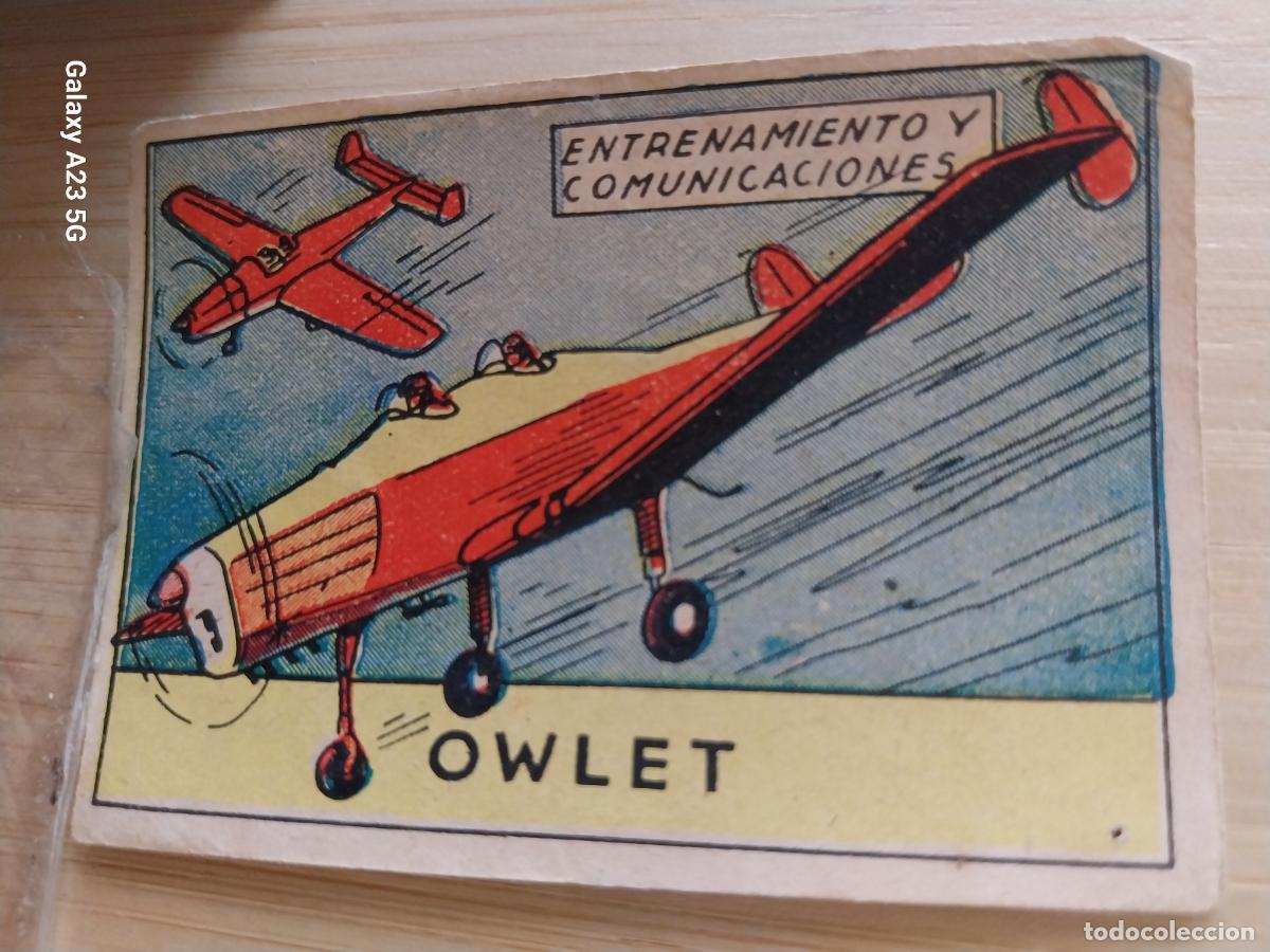 Coleccionismo cromos antiguos: OWLET CROMO A&Ntilde;OS 40 SIN PEGAR NUNCA ILUSTRACION LUIS 7X5CMS ORIGINAL AVIACION